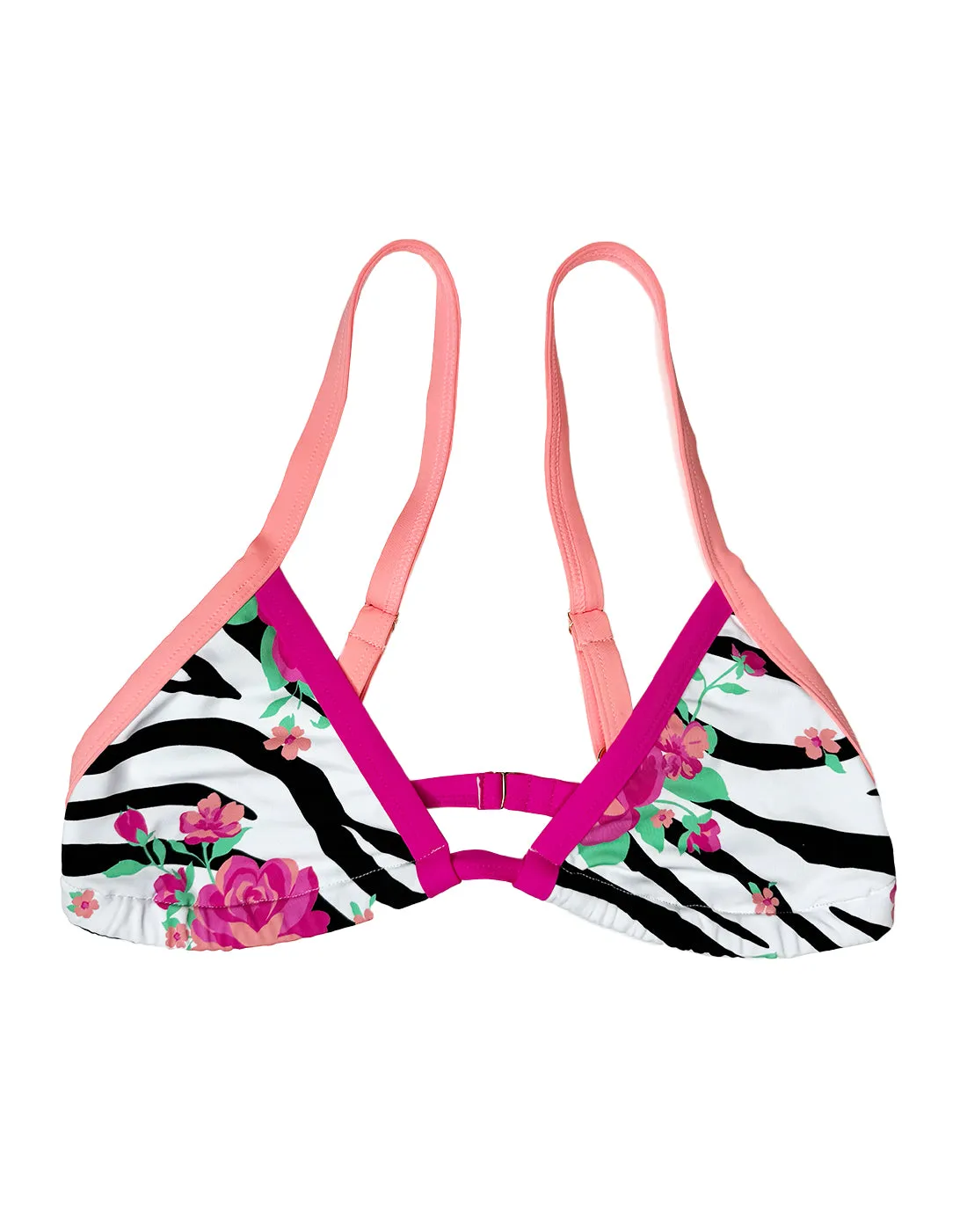 Alex Micro Triangle Top - Zebra Rose