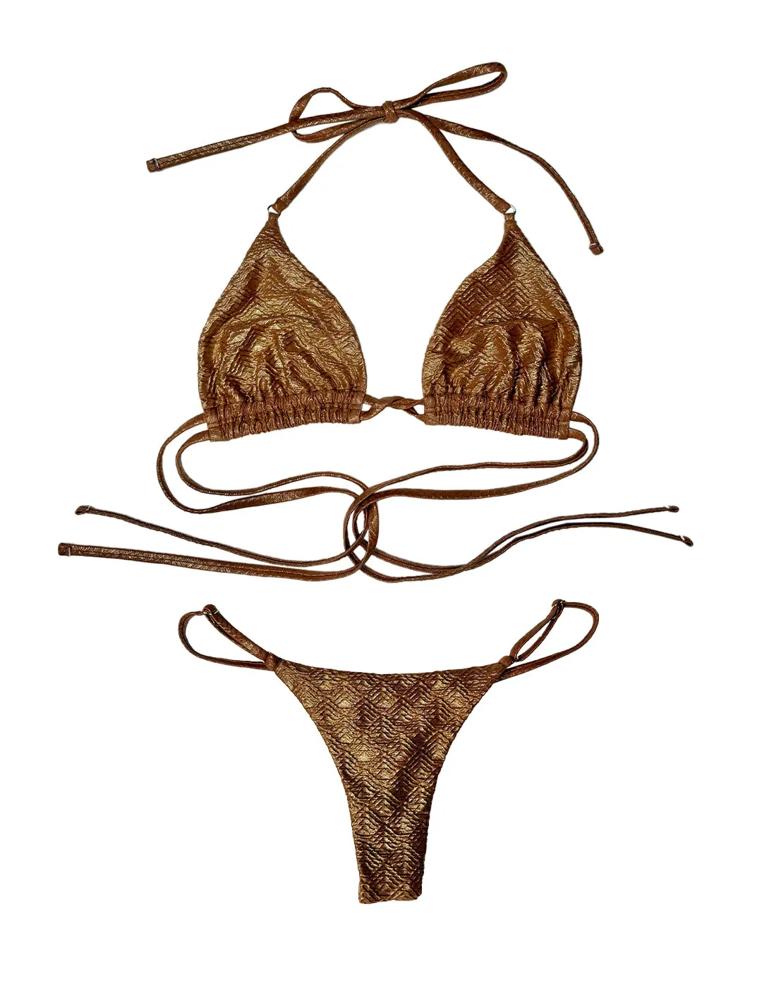 Alex Slider Thong - Gold Diamond