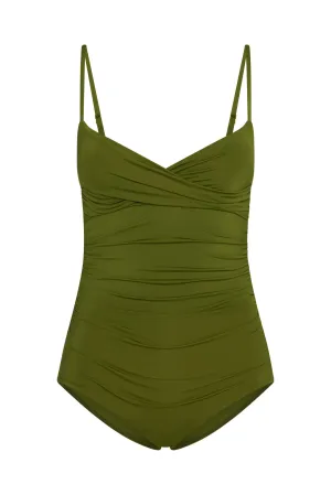 Bordeaux One Piece (Full Coverage) - Olive