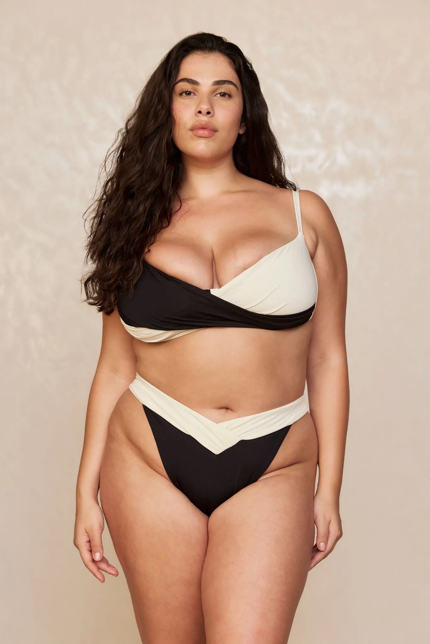 Bordeaux Top - Black/Ivory