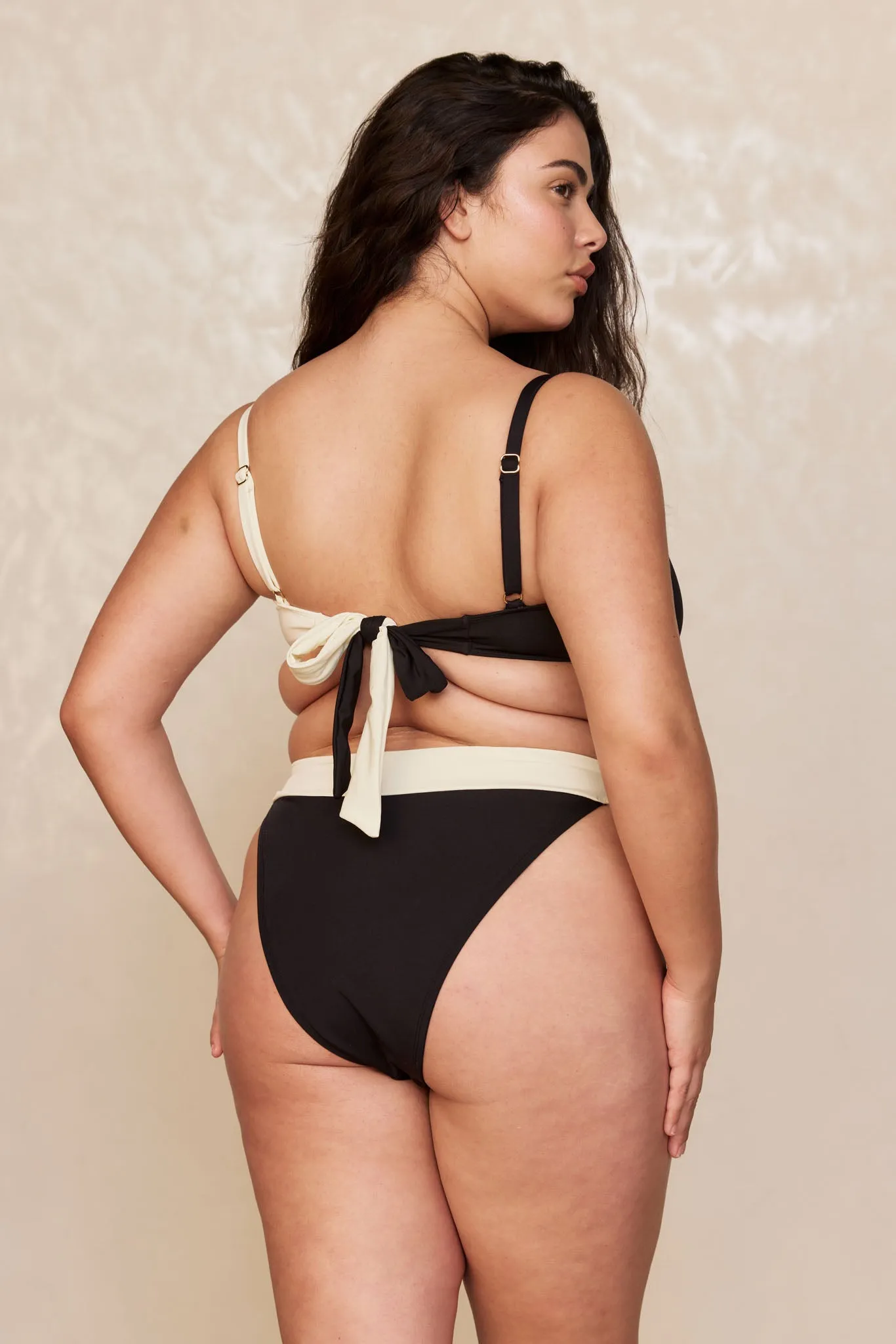 Bordeaux Top - Black/Ivory