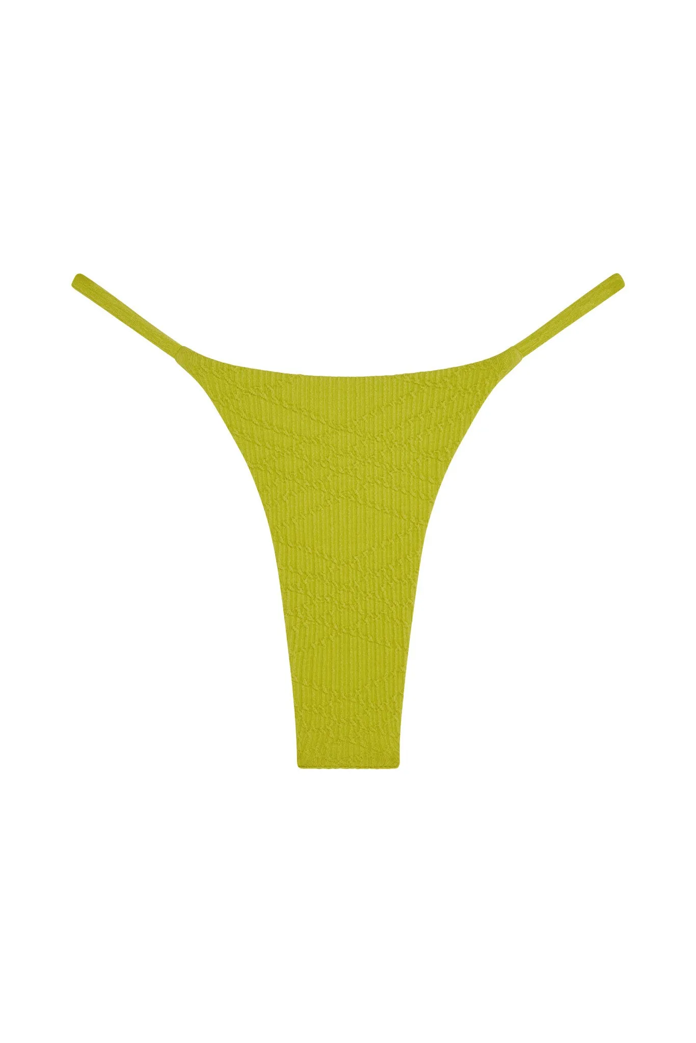 Brazil Thong - Chartreuse Summer Plaid