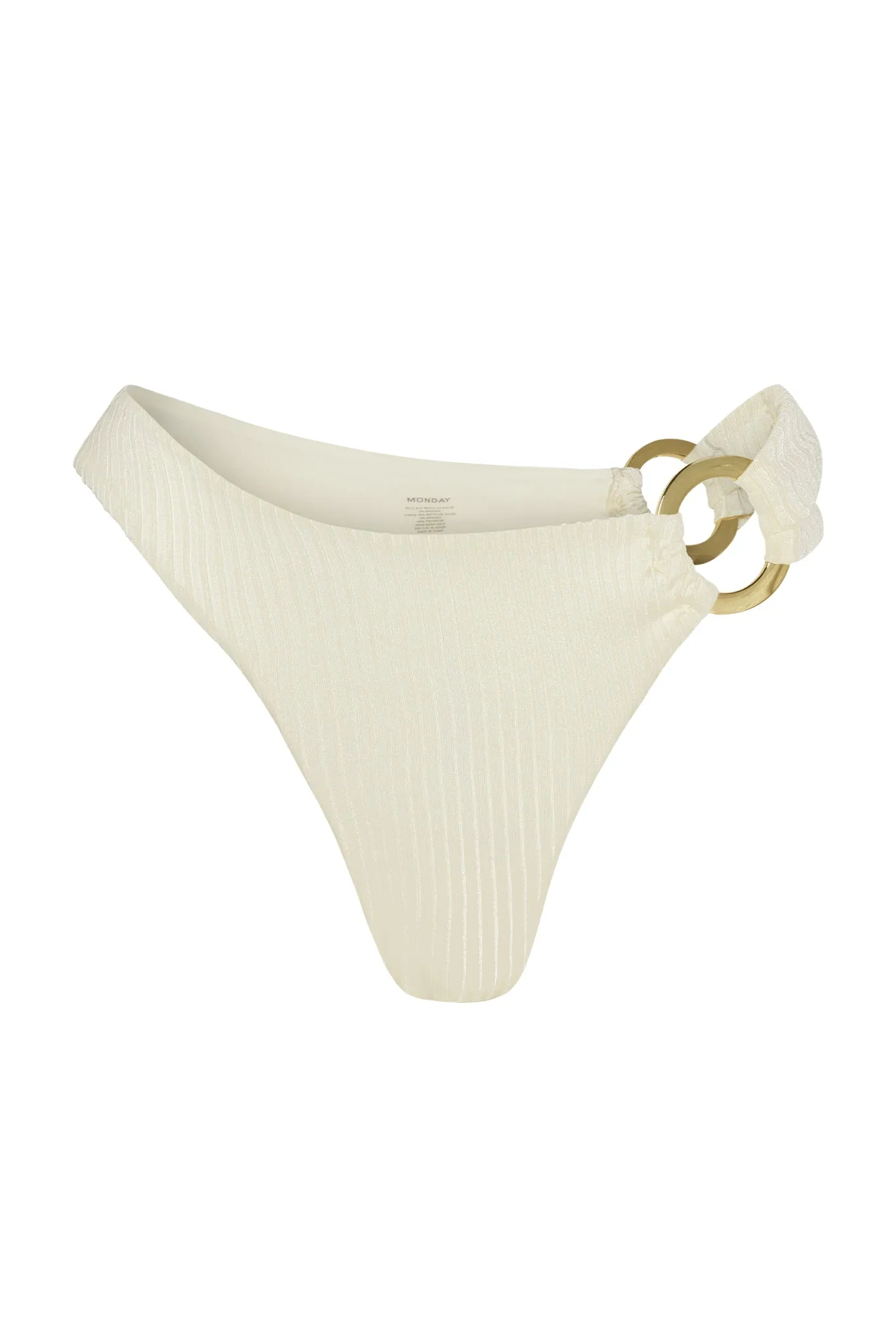 Bronte Bottom - Ivory Shiny Rib