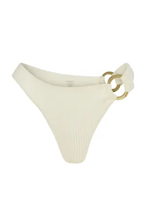 Bronte Bottom - Ivory Shiny Rib