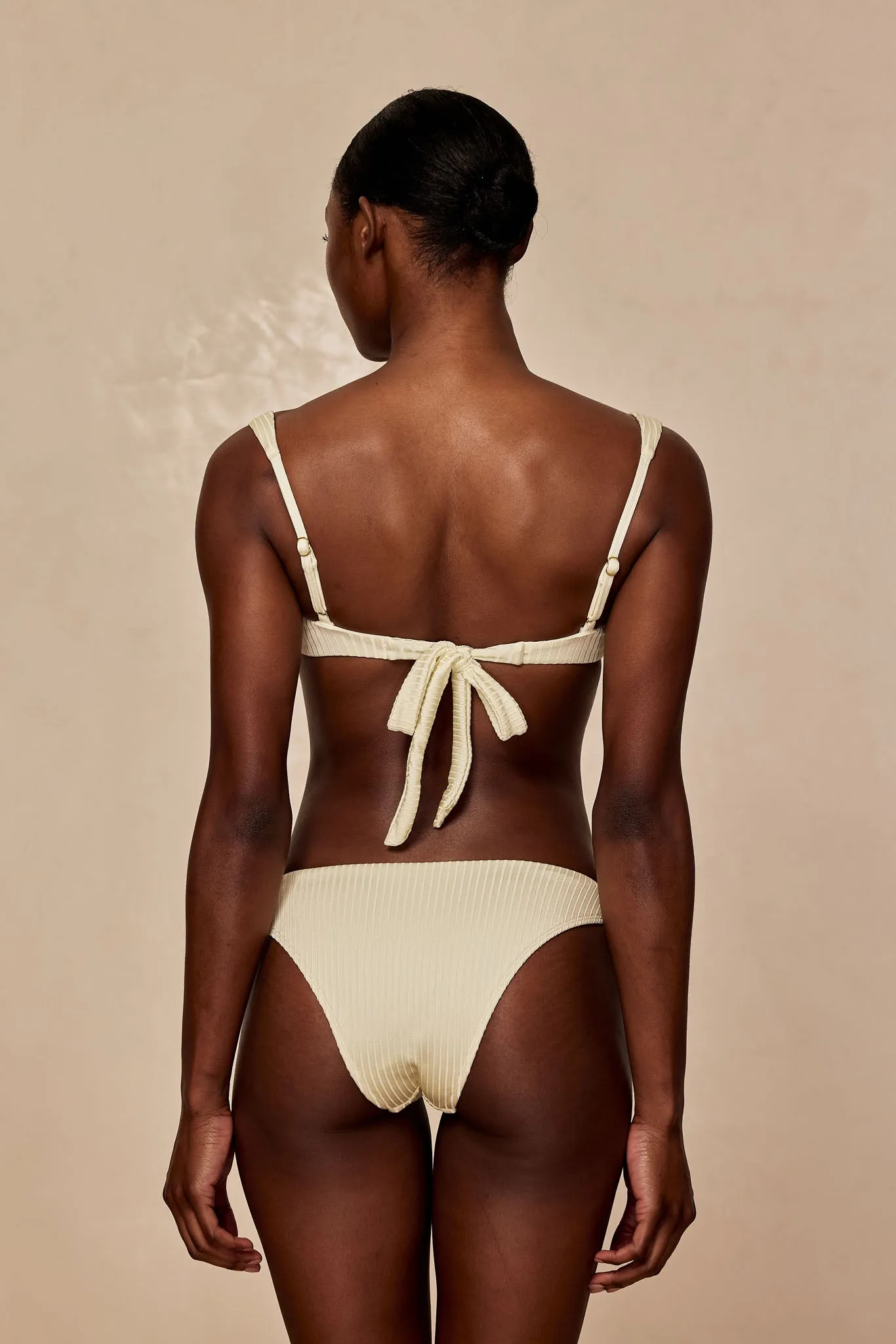 Byron Bottom - Ivory Shiny Rib