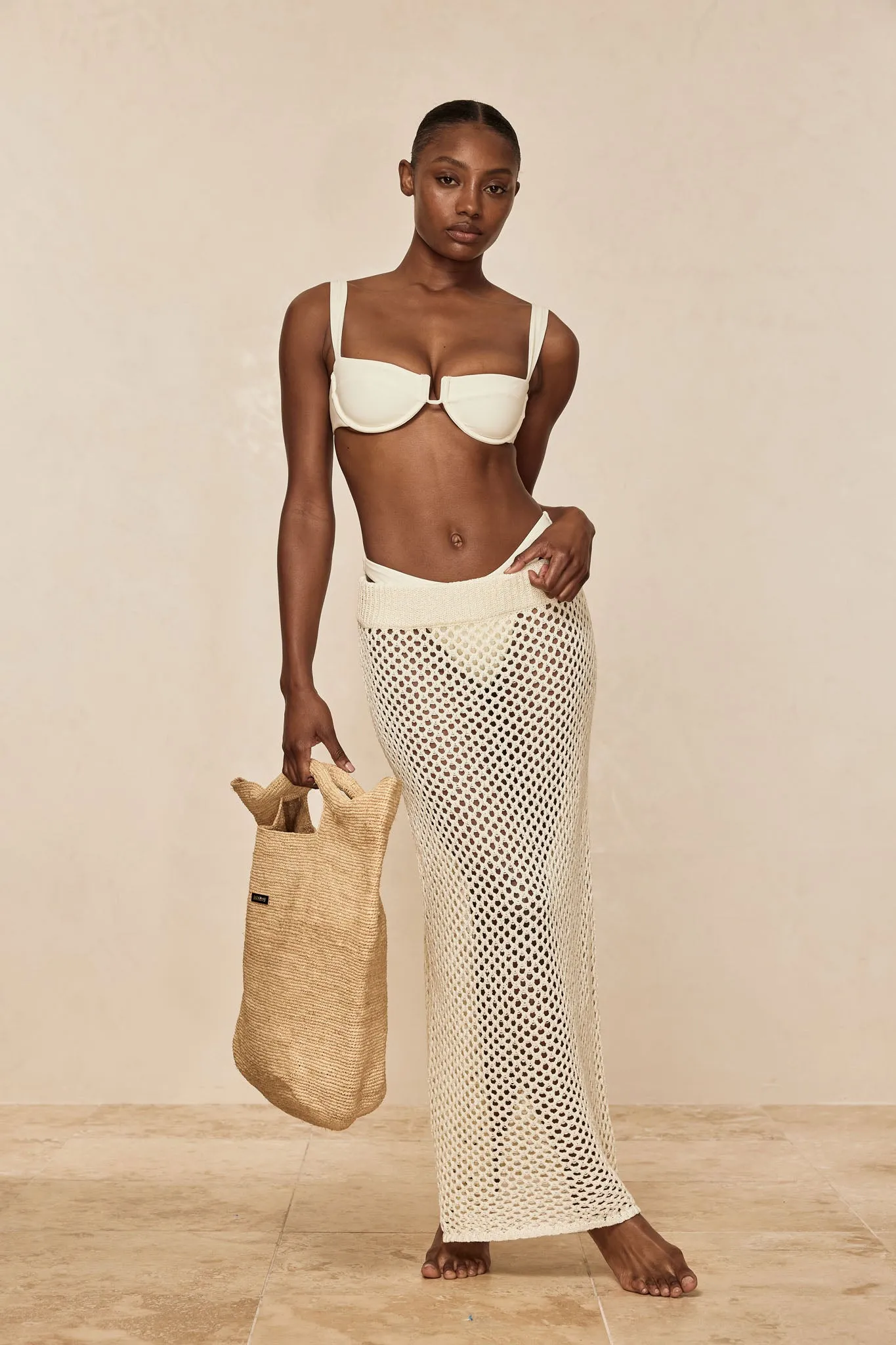 Cape May Skirt - Ivory Crochet