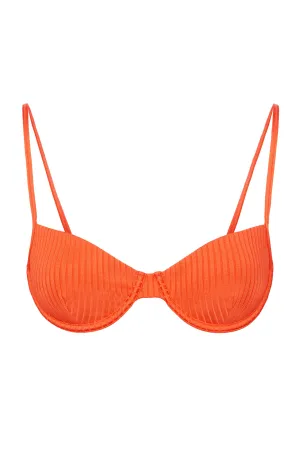 Capri Top - Papaya Wide Rib