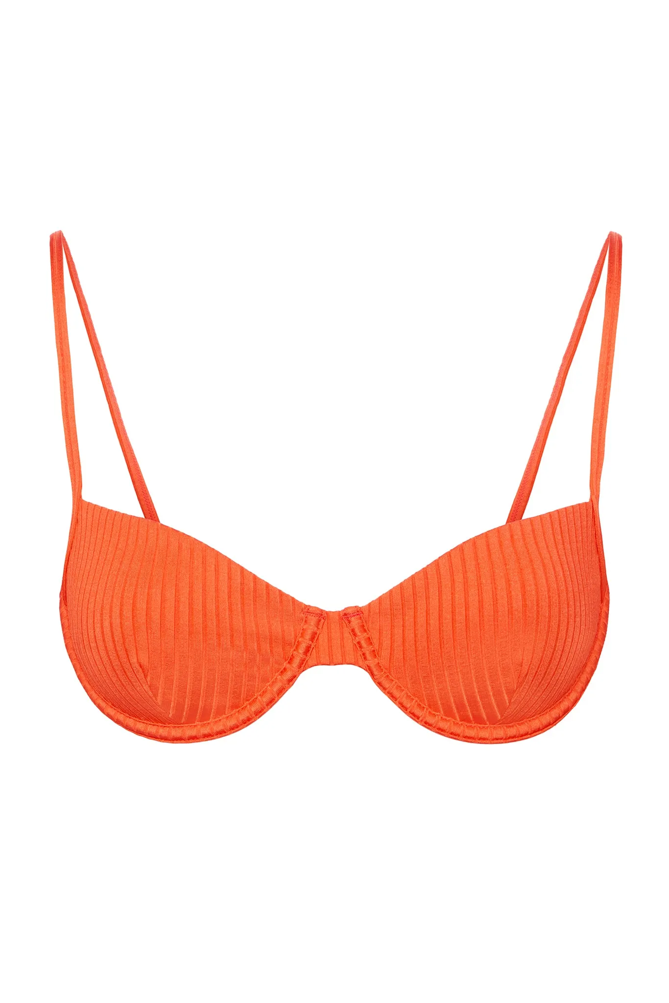 Capri Top - Papaya Wide Rib