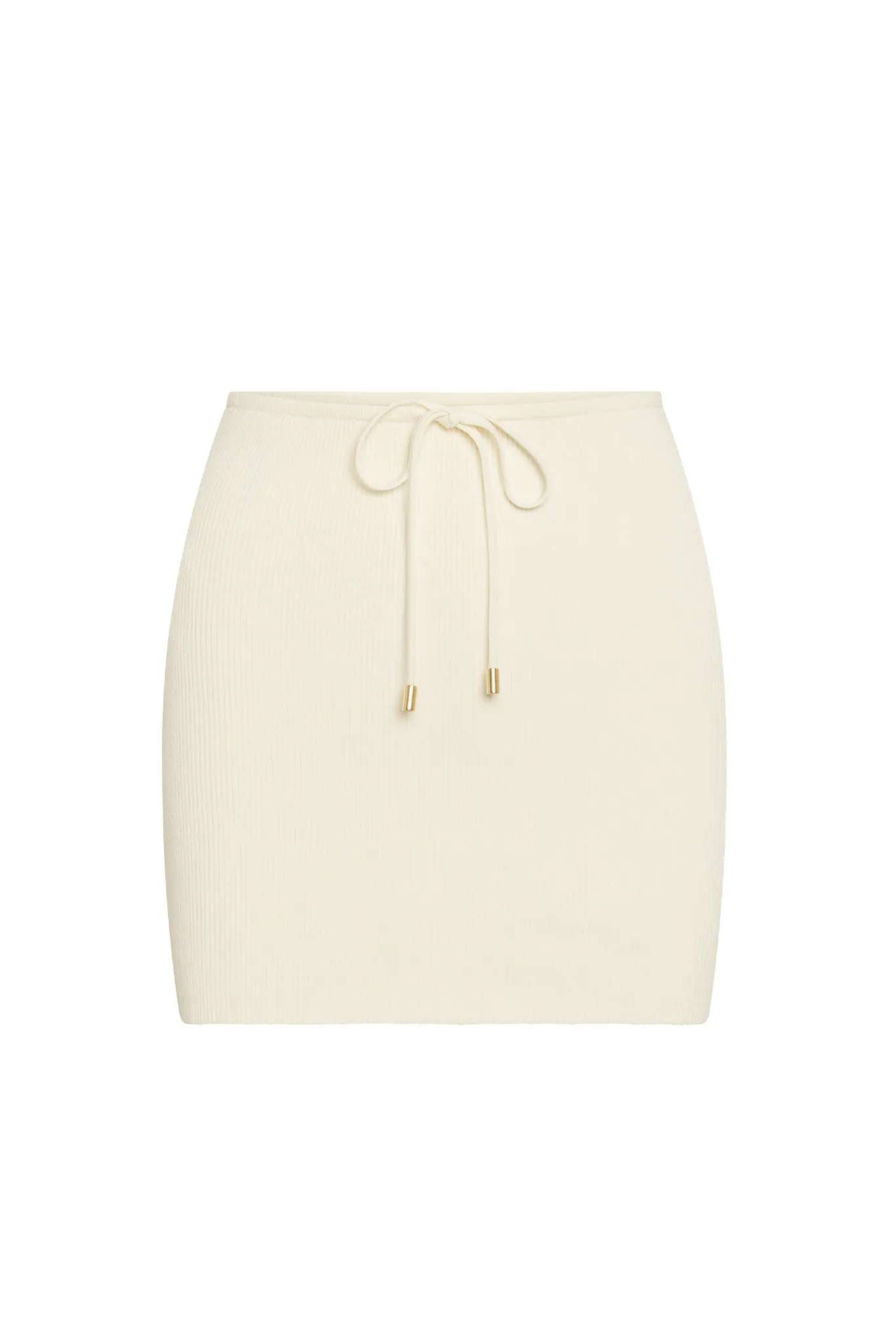Cartagena Skirt - Ivory Knit Rib