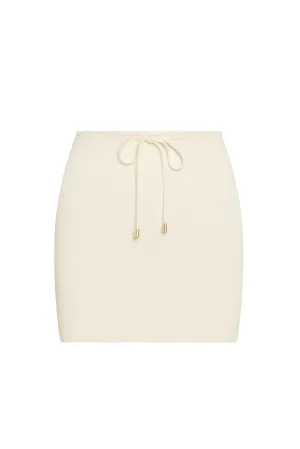Cartagena Skirt - Ivory Knit Rib
