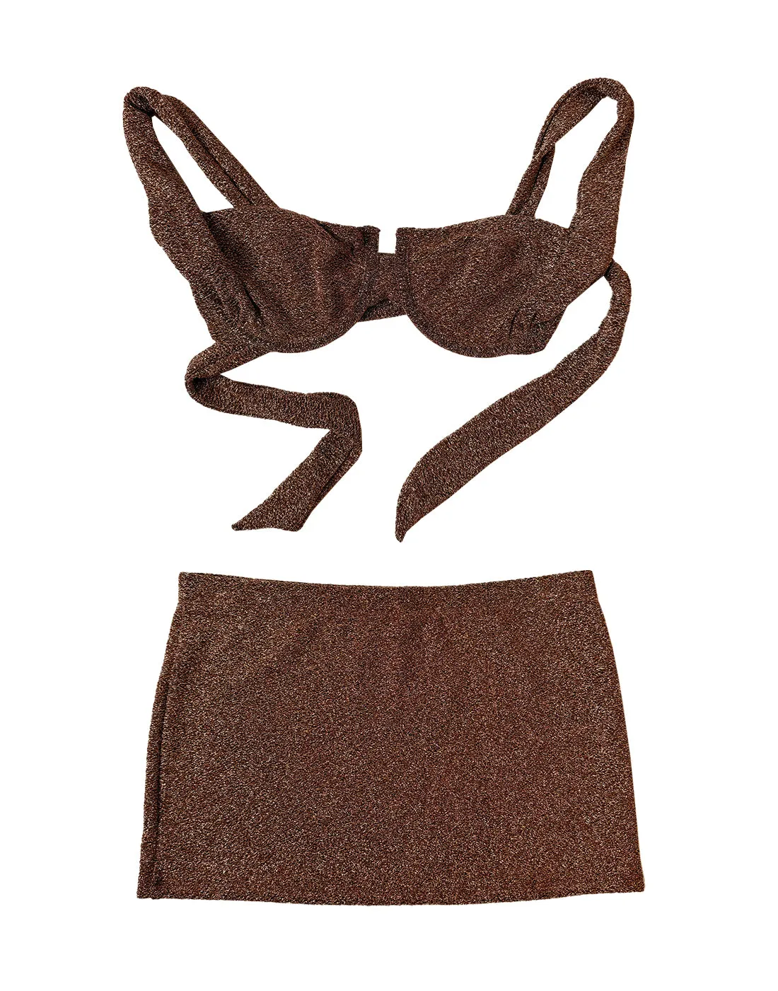 Casey Skimpy Bottom - Brown Glitter