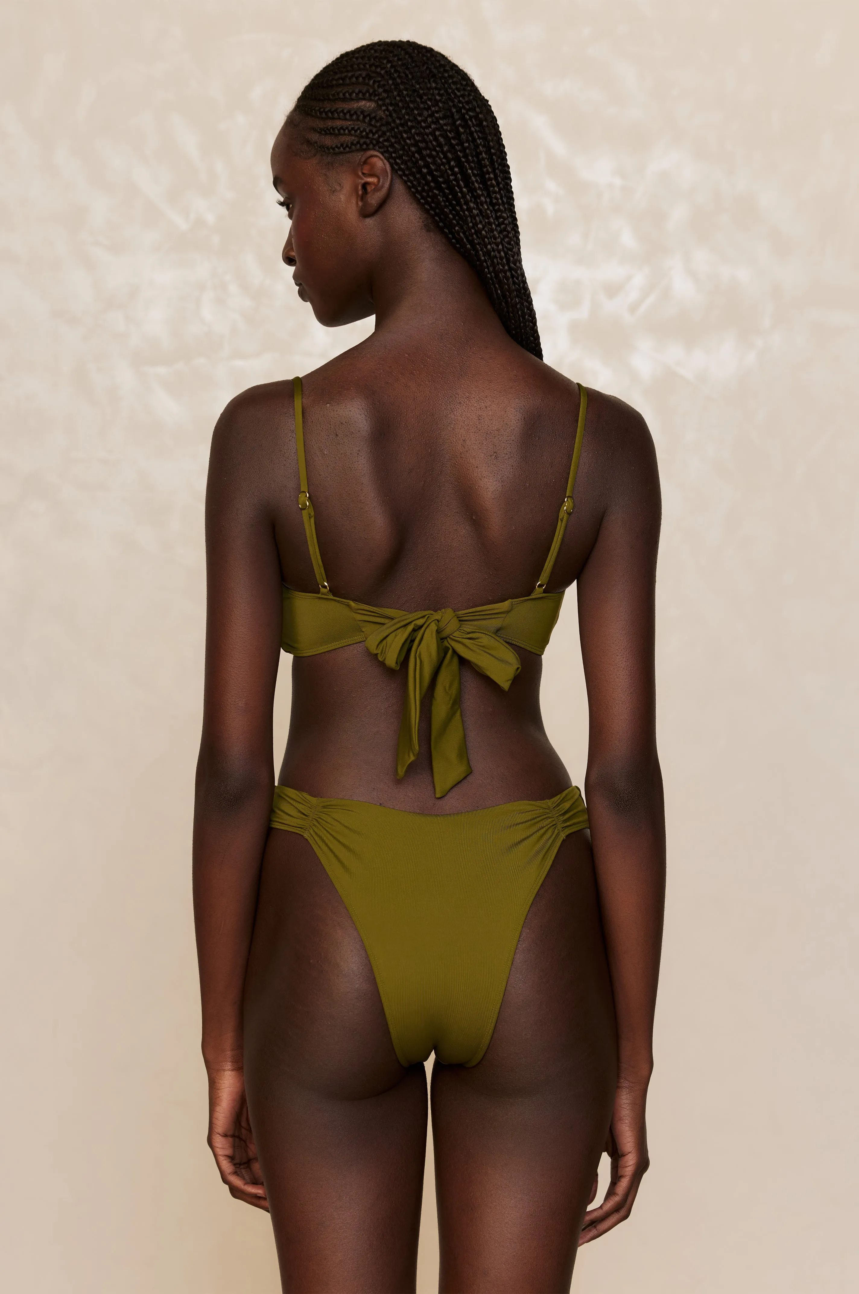 Clovelly High Leg Bottom - Olive
