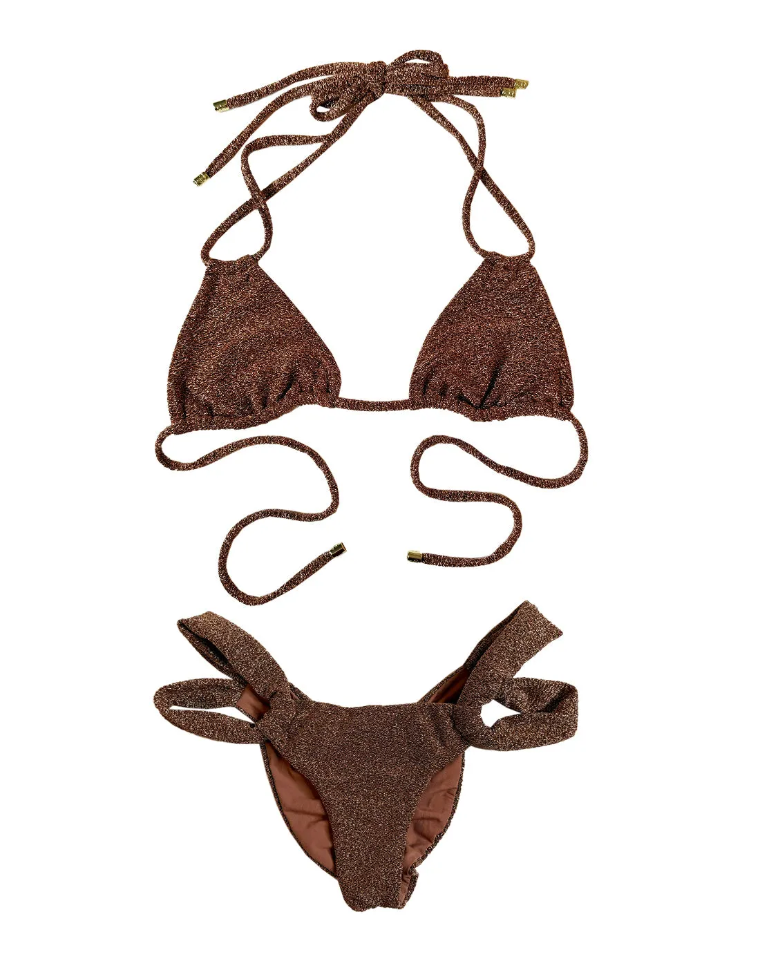 Delphin Tango - Brown Glitter