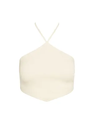Doheny Top - Ivory Knit Rib
