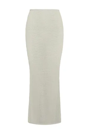 Fontelina Skirt - Ivory Lurex Lace Crochet