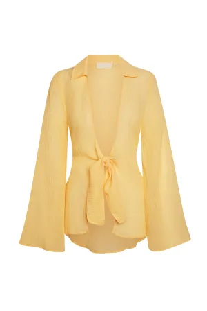 Grenada Tunic - Honey Crinkle Linen