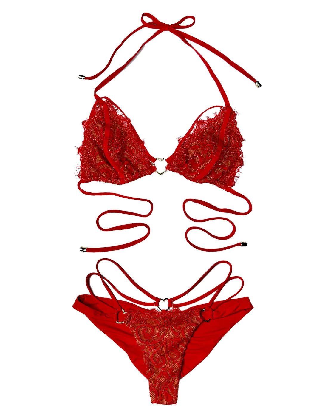 Gunpowder and Lace Triangle Top - Red