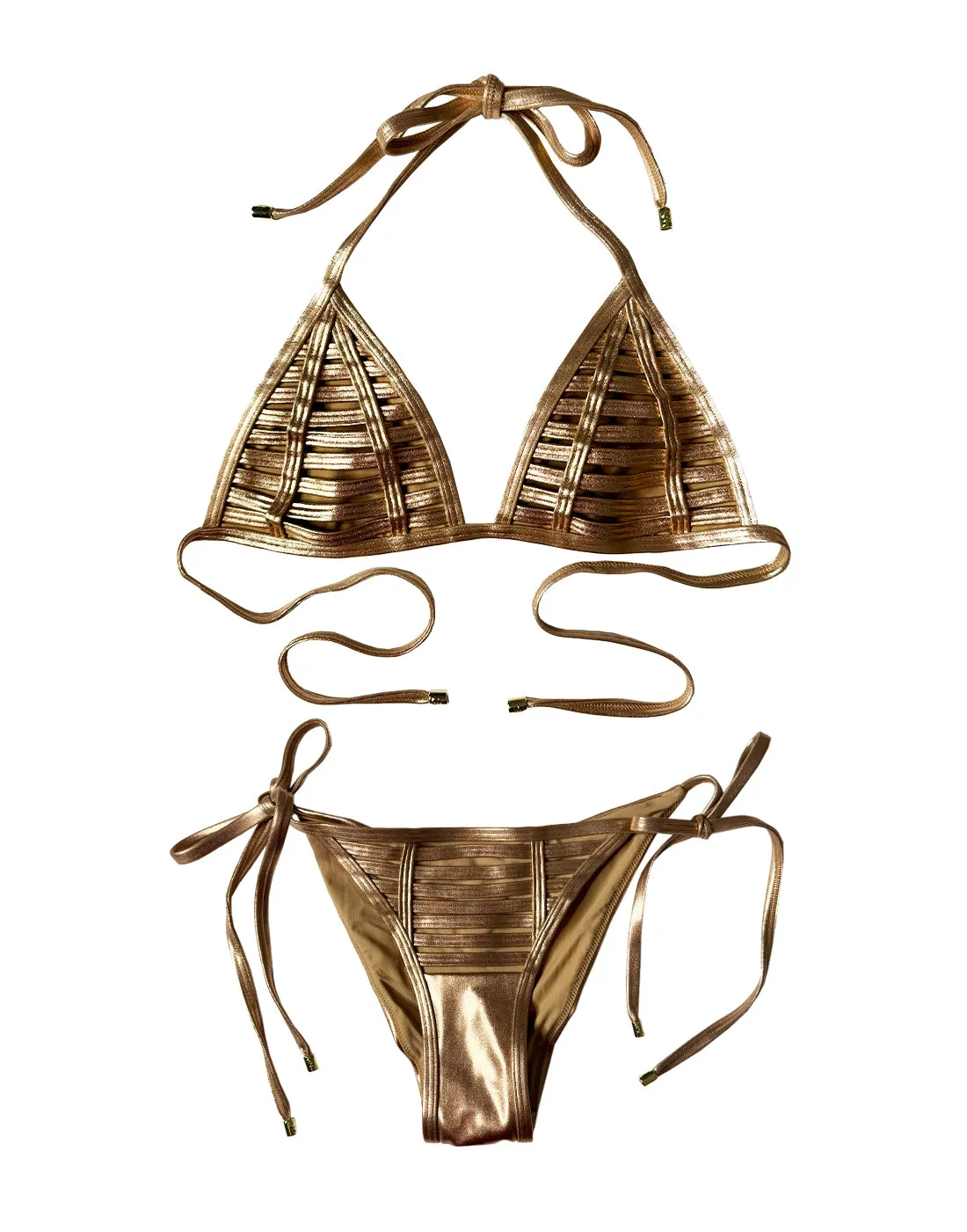 Hard Summer Tie Side Bottom - Rose Gold