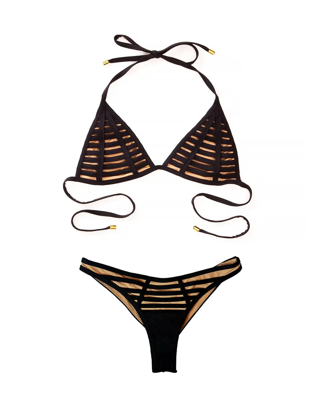 Hard Summer Triangle Top - Black