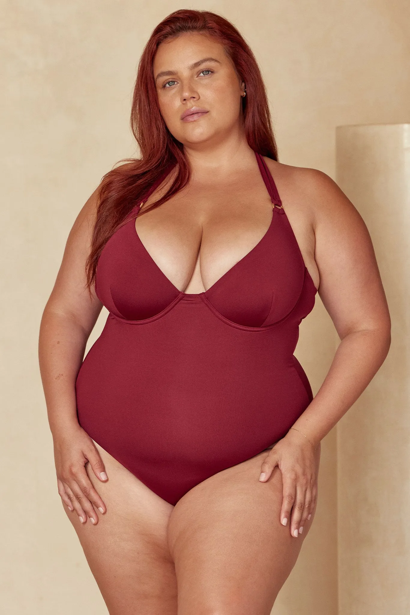 Honolulu One Piece - Burgundy
