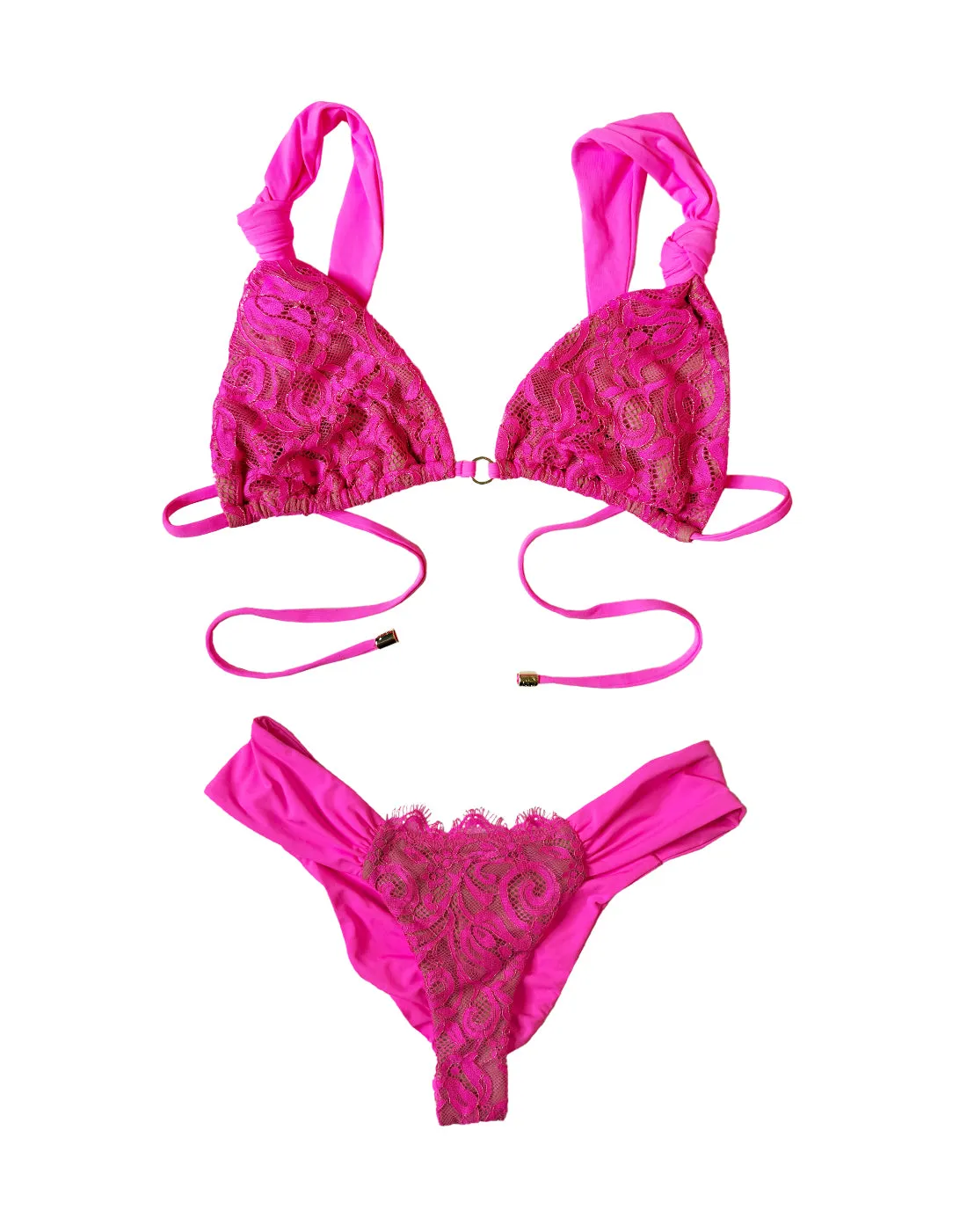 Lena Triangle Top - Rosa Shocking