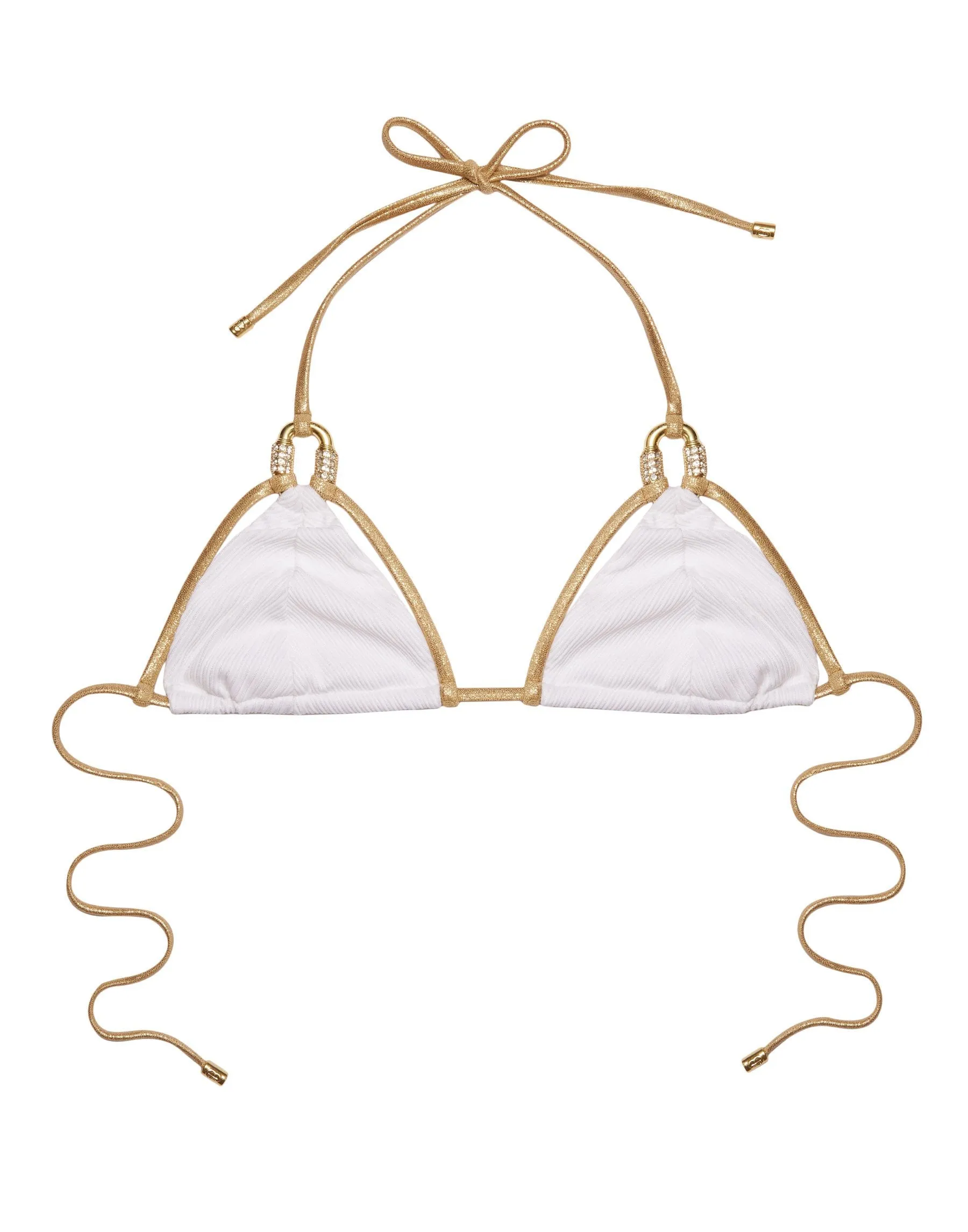 Madagascar Glam Triangle Top - White