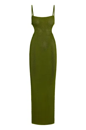 Marrakesh Dress - Olive Lace Crochet