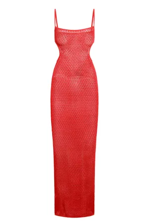 Marrakesh Dress - Strawberry Lace Crochet