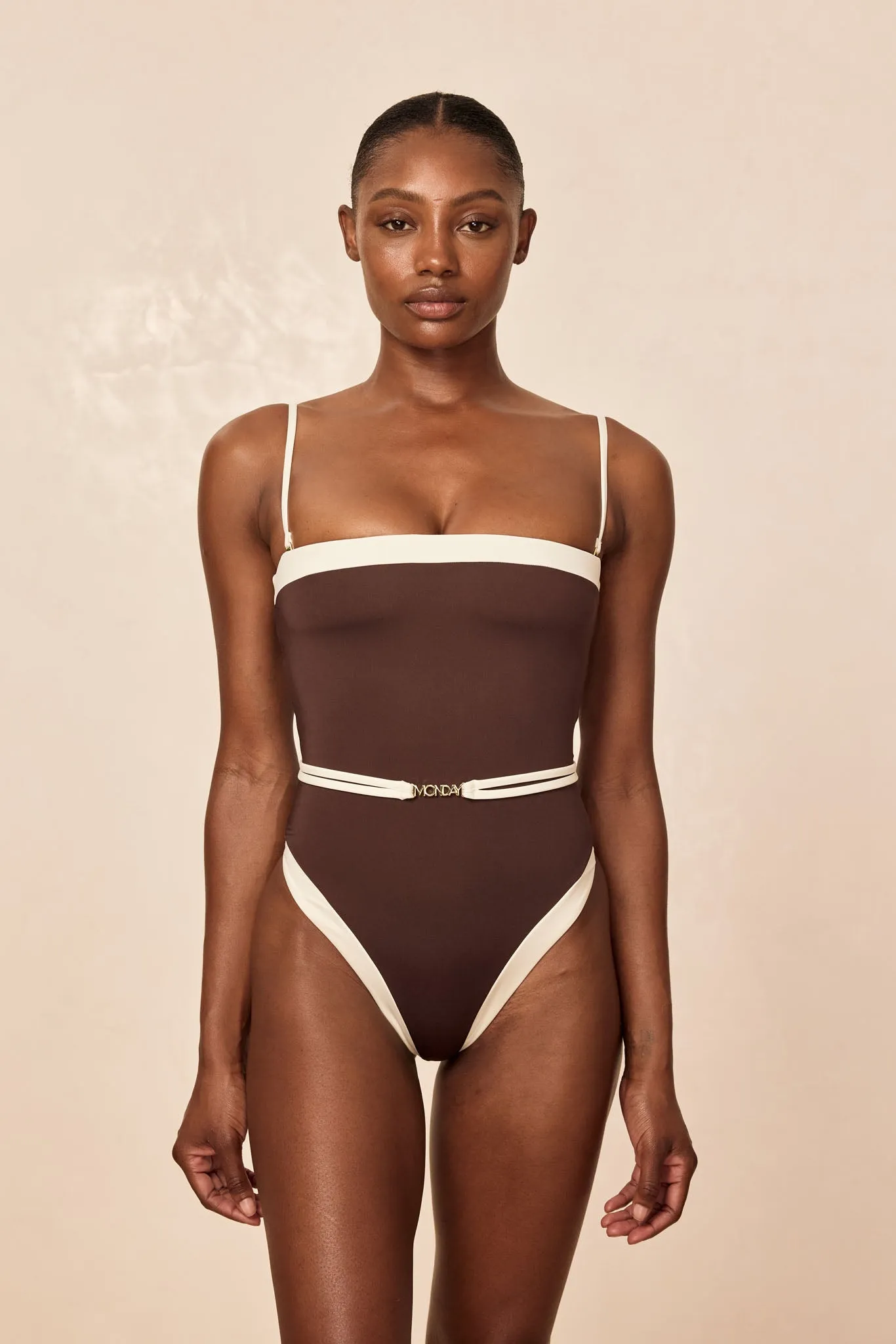 Miami One Piece - Espresso/Ivory