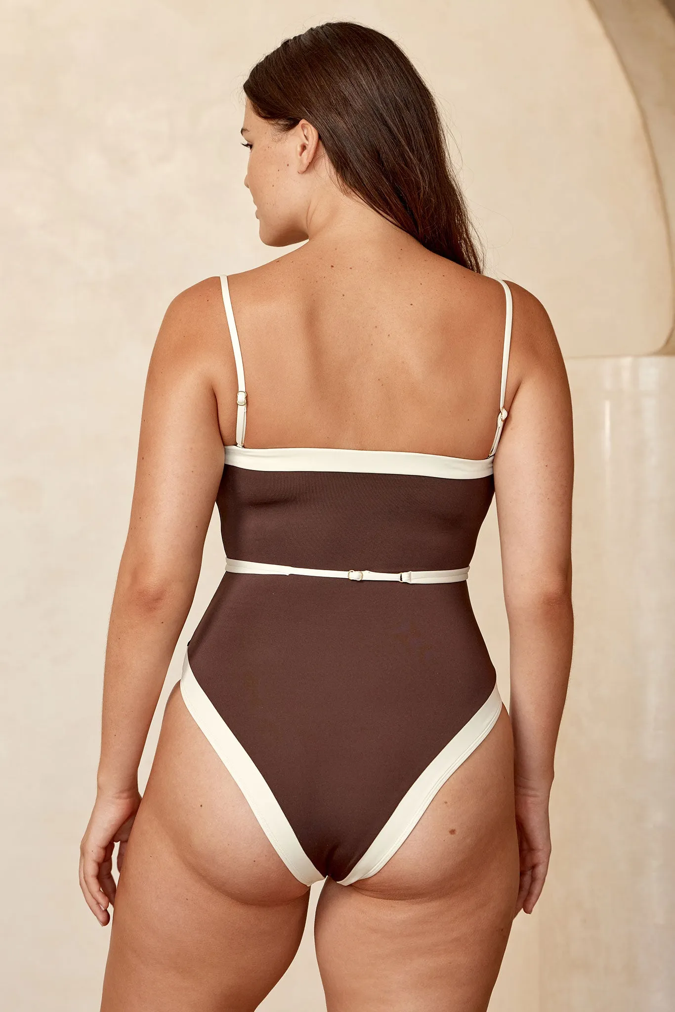 Miami One Piece - Espresso/Ivory