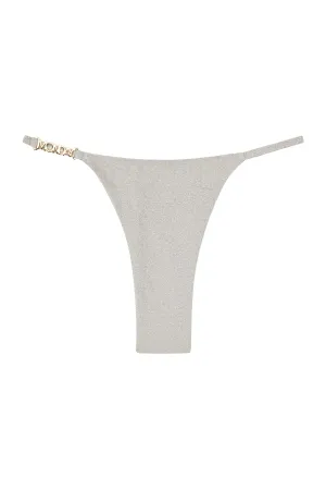 Monday Thong - Soft Silver Shimmer