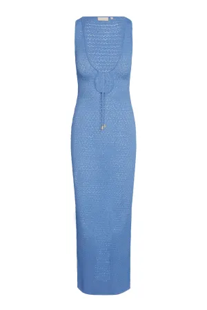 Monte Carlo Tie Dress - Azure Lace Crochet