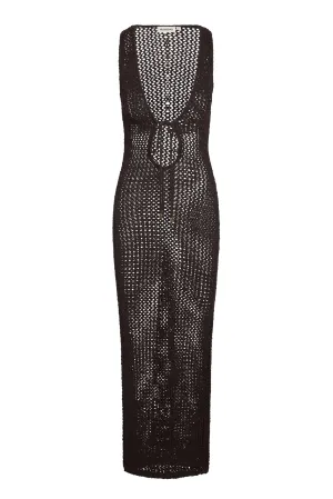 Monte Carlo Tie Dress - Espresso Petit Crochet