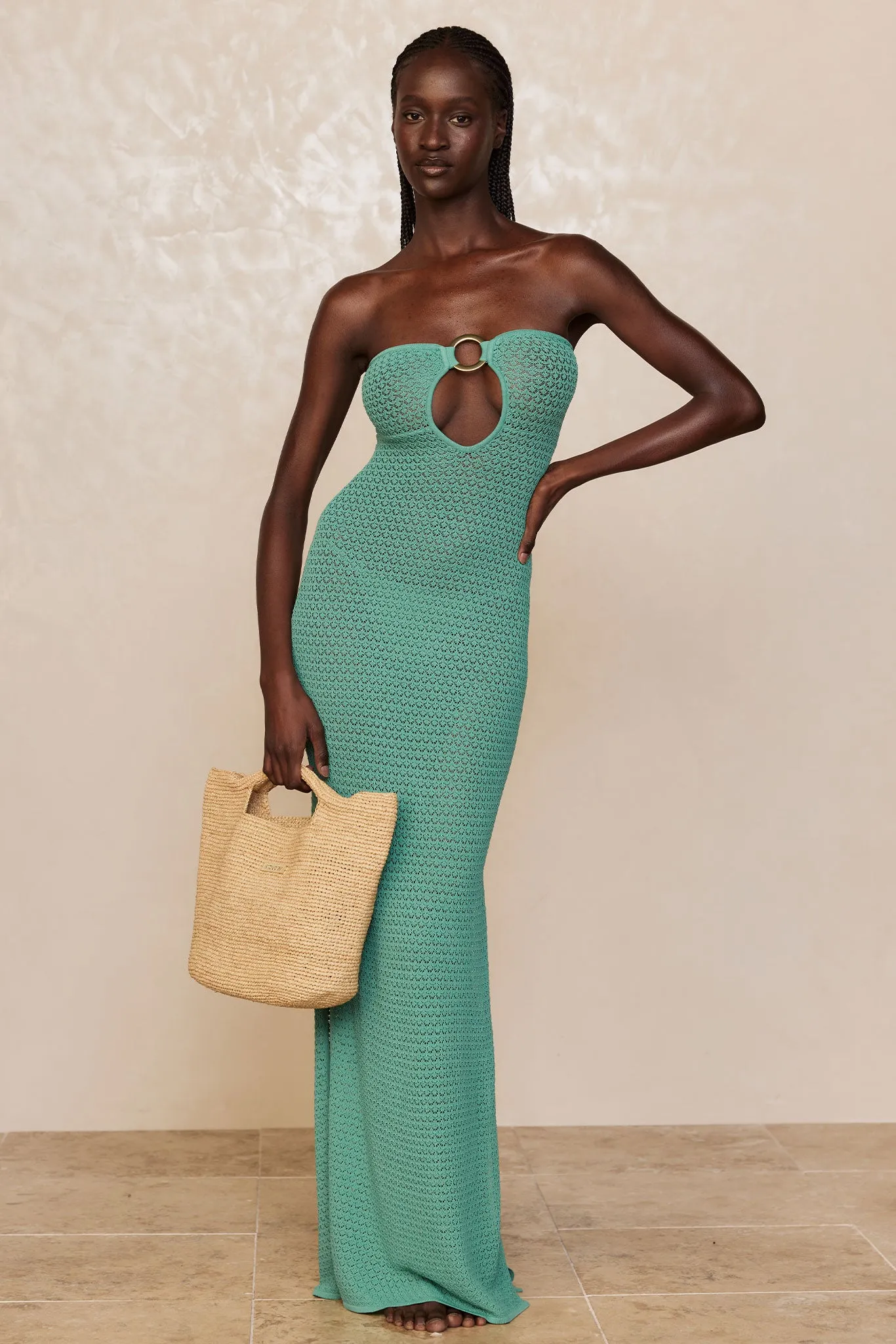 Montego Bandeau Dress - Pond Lace Crochet