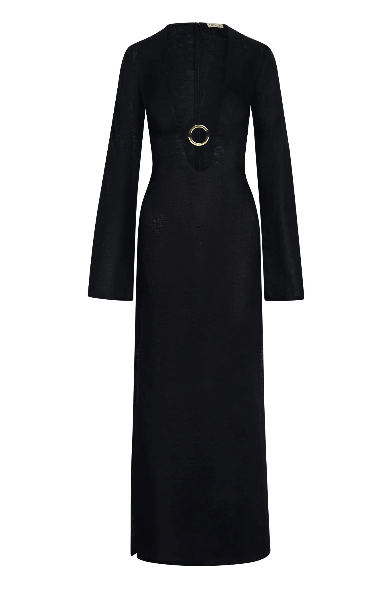 Montego Dress - Black Linen