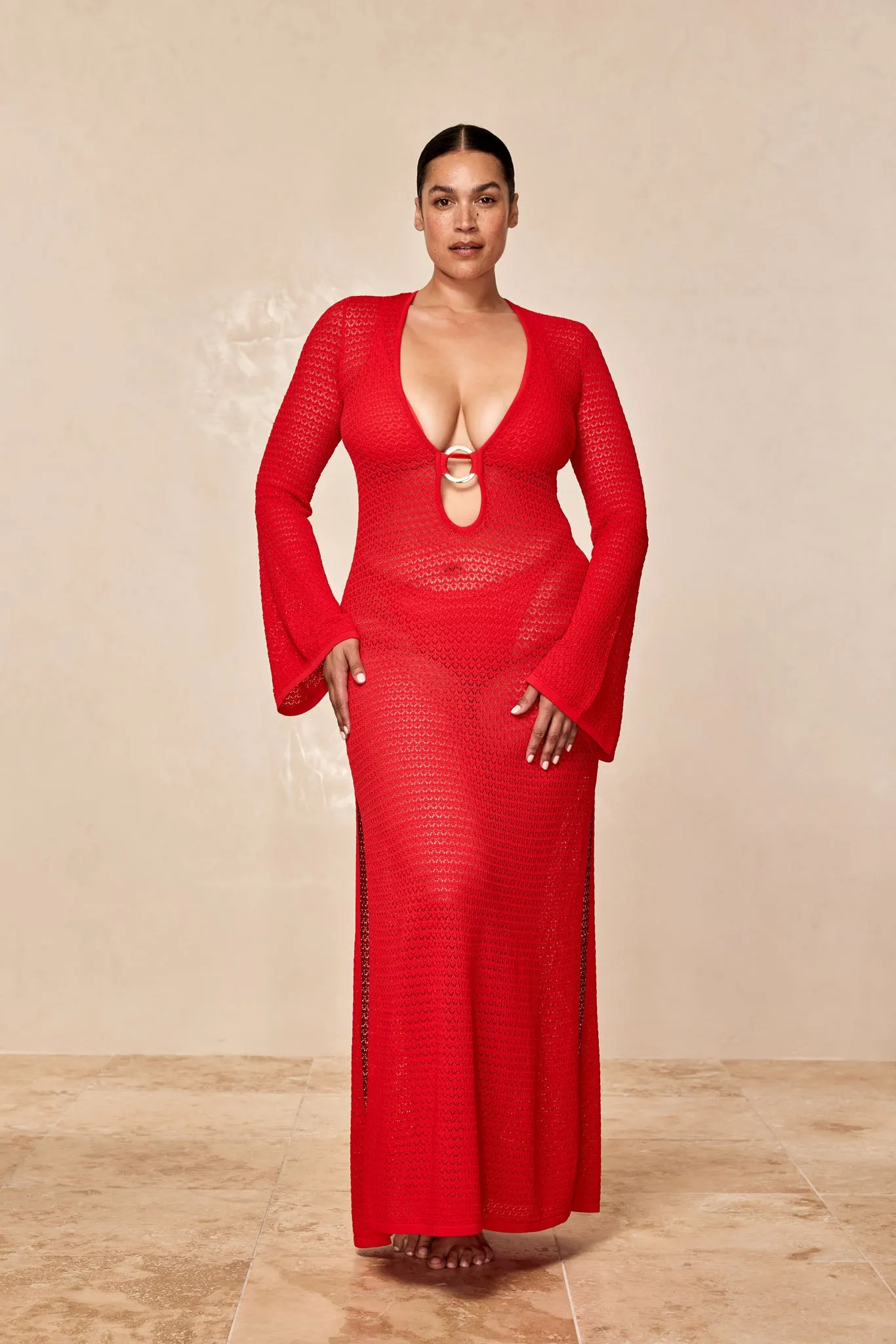 Montego Dress - Chili Pepper Lace Crochet