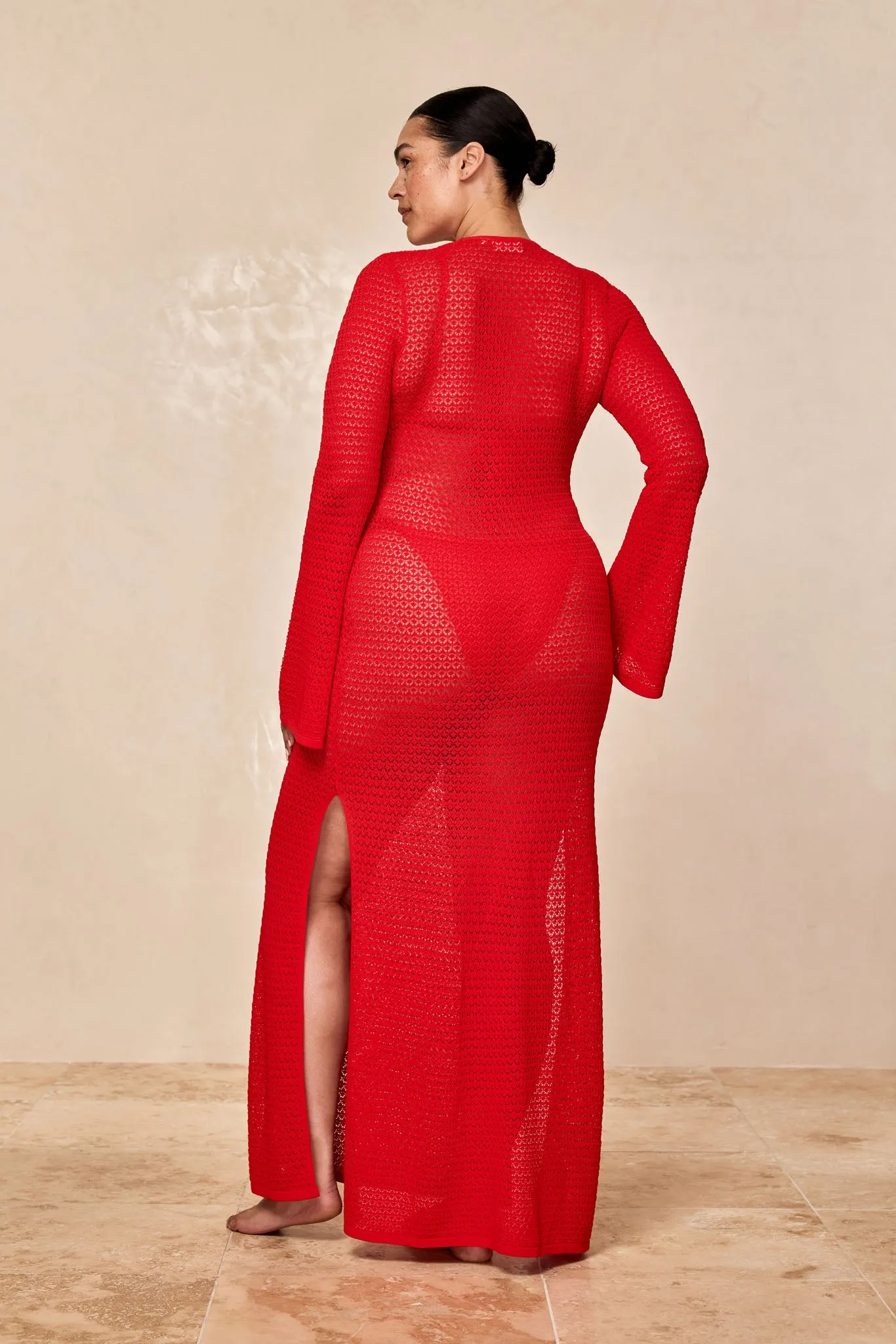 Montego Dress - Chili Pepper Lace Crochet
