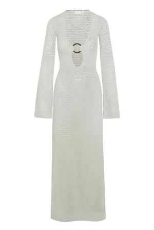 Montego Dress - Ivory Lurex Lace Crochet