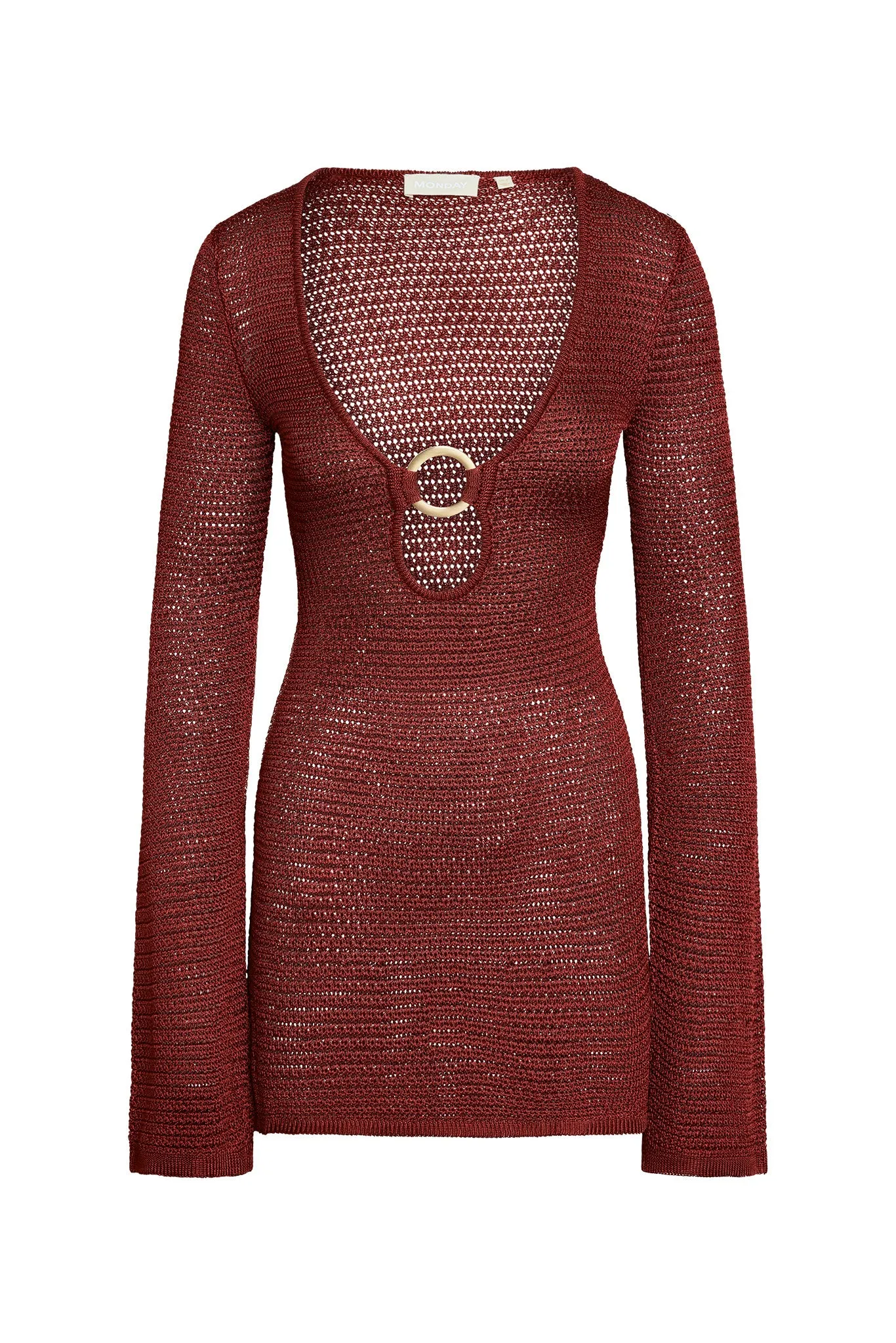 Montego Mini Dress - Burgundy Treble Knit