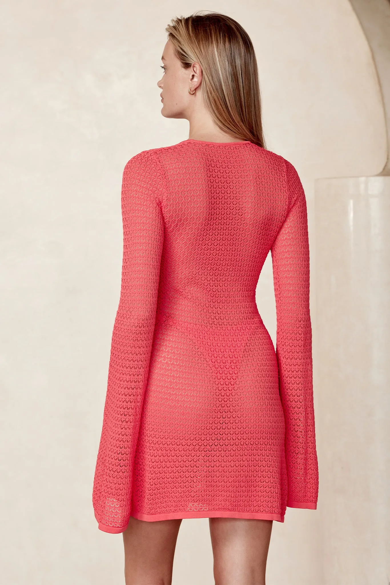 Montego Mini Dress - Strawberry Lace Crochet