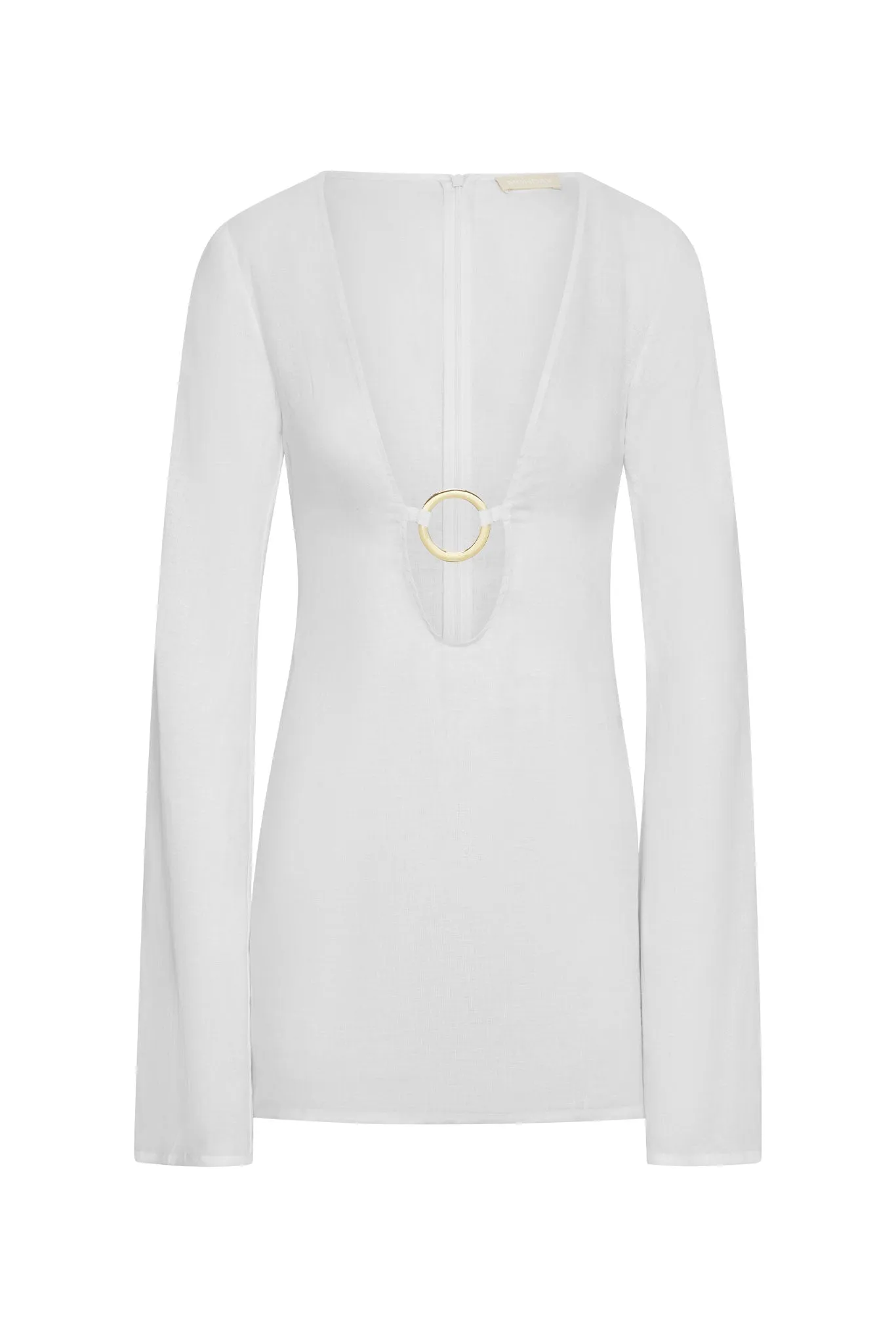 Montego Mini Dress - White Linen