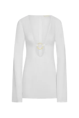 Montego Mini Dress - White Linen
