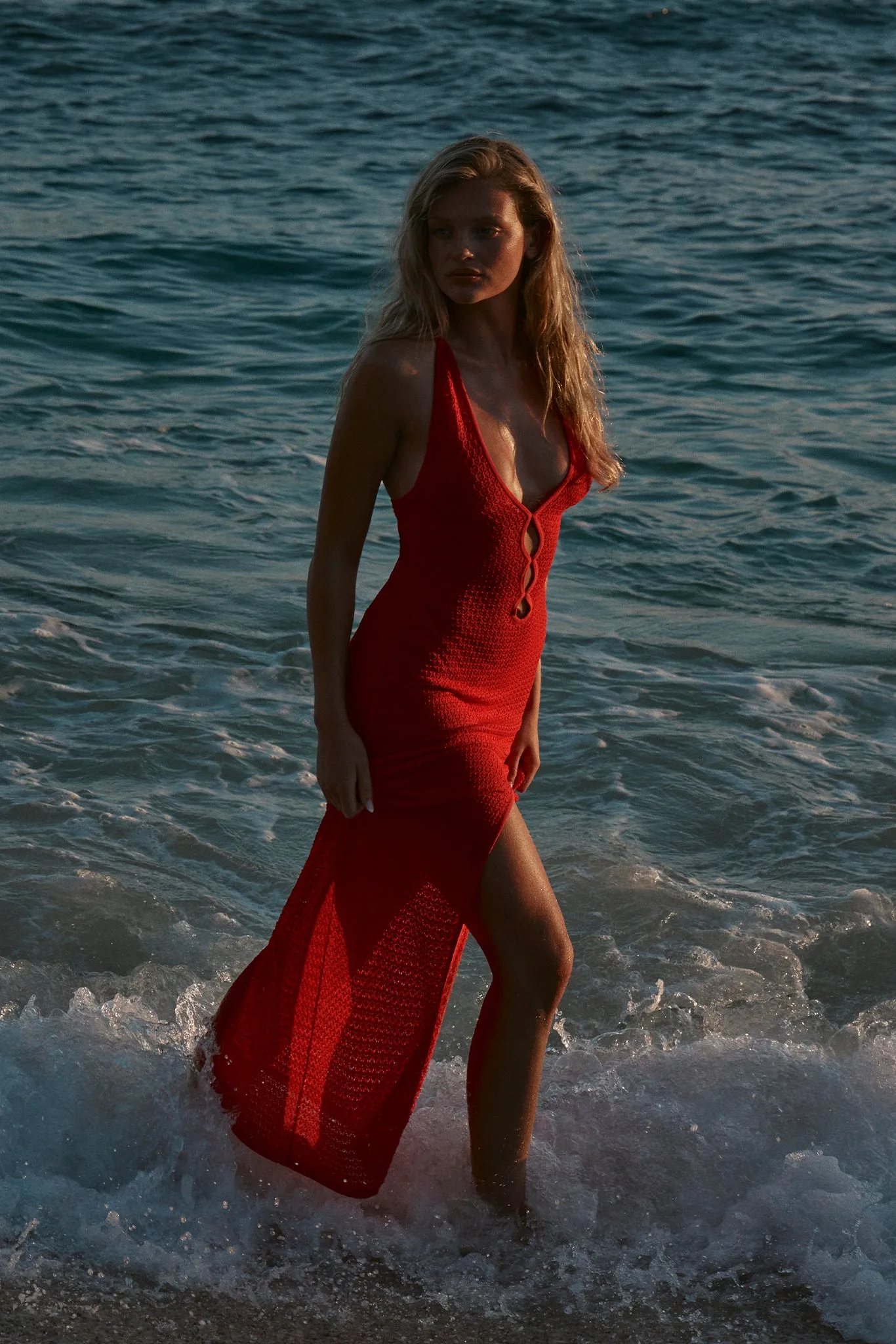 Ramatuelle Dress - Chili Pepper Lace Crochet