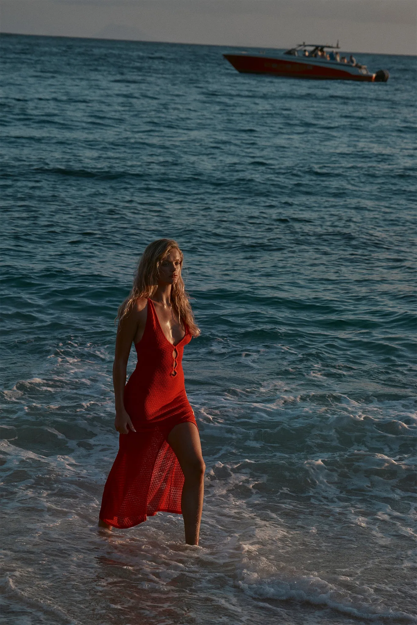 Ramatuelle Dress - Chili Pepper Lace Crochet