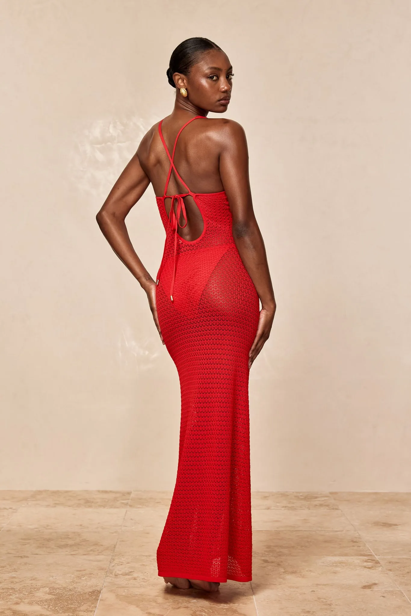 Ramatuelle Dress - Chili Pepper Lace Crochet