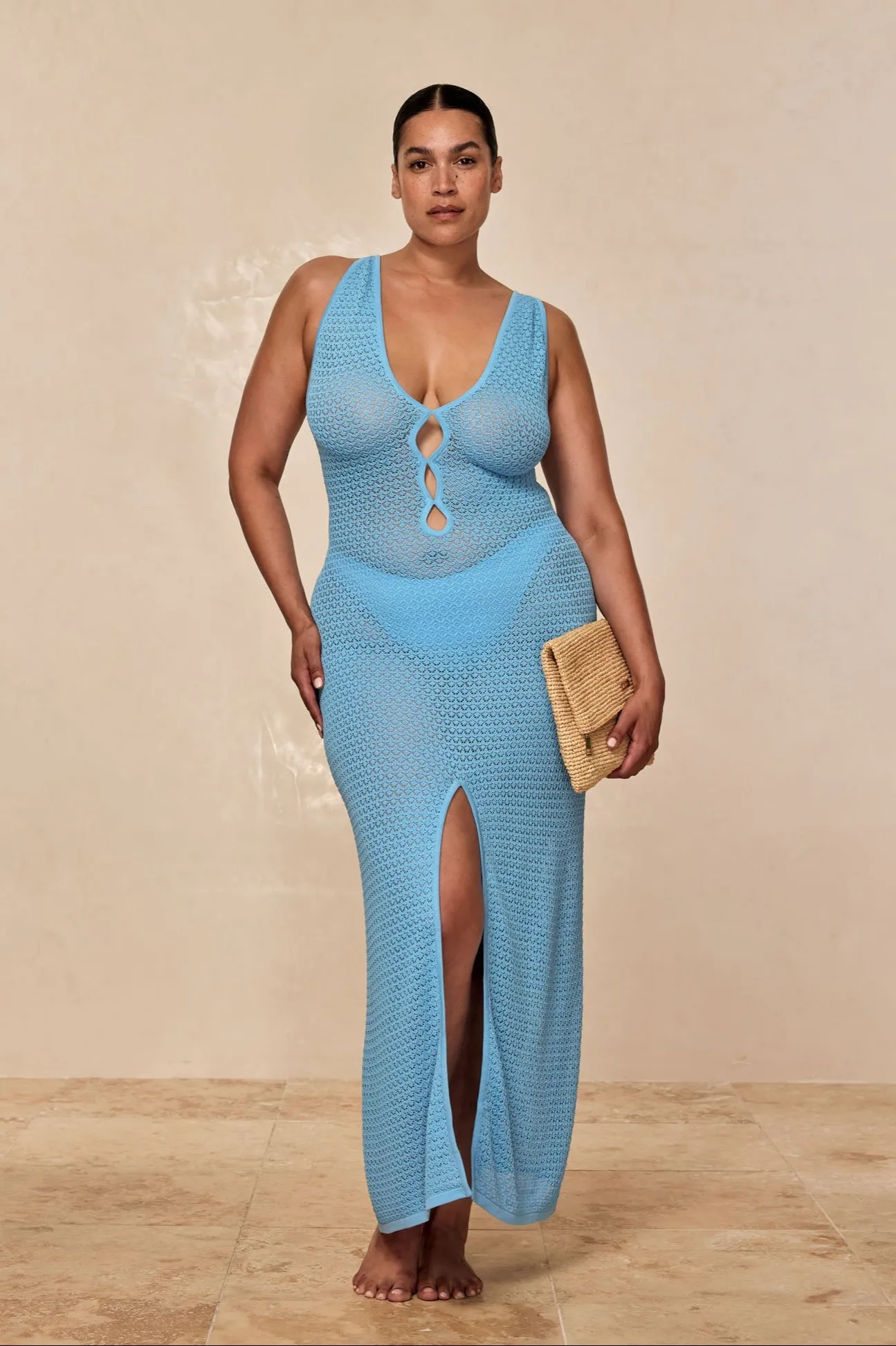 Ramatuelle Dress - Ibiza Blue Lace Crochet