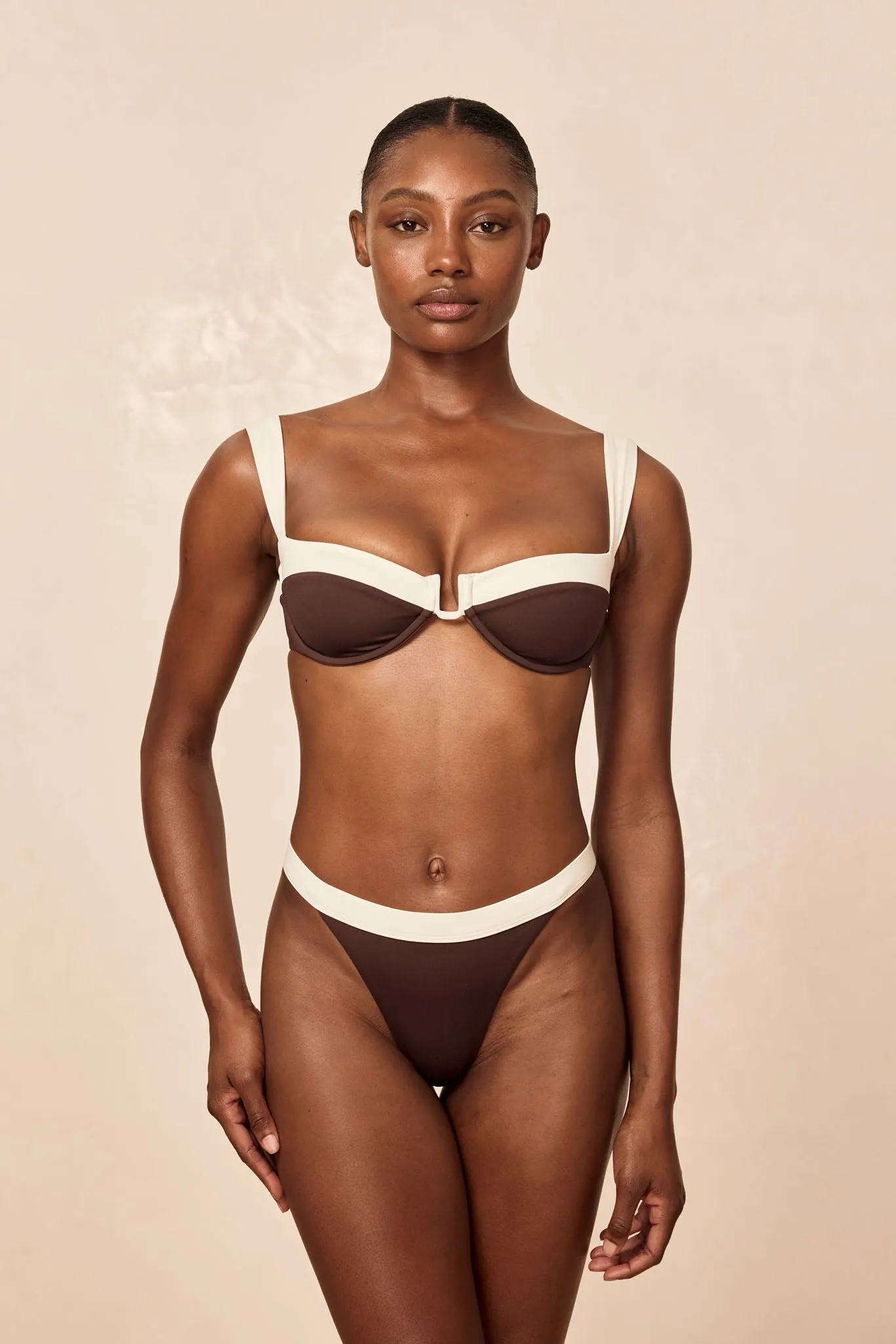 Santorini Bottom - Espresso/Ivory