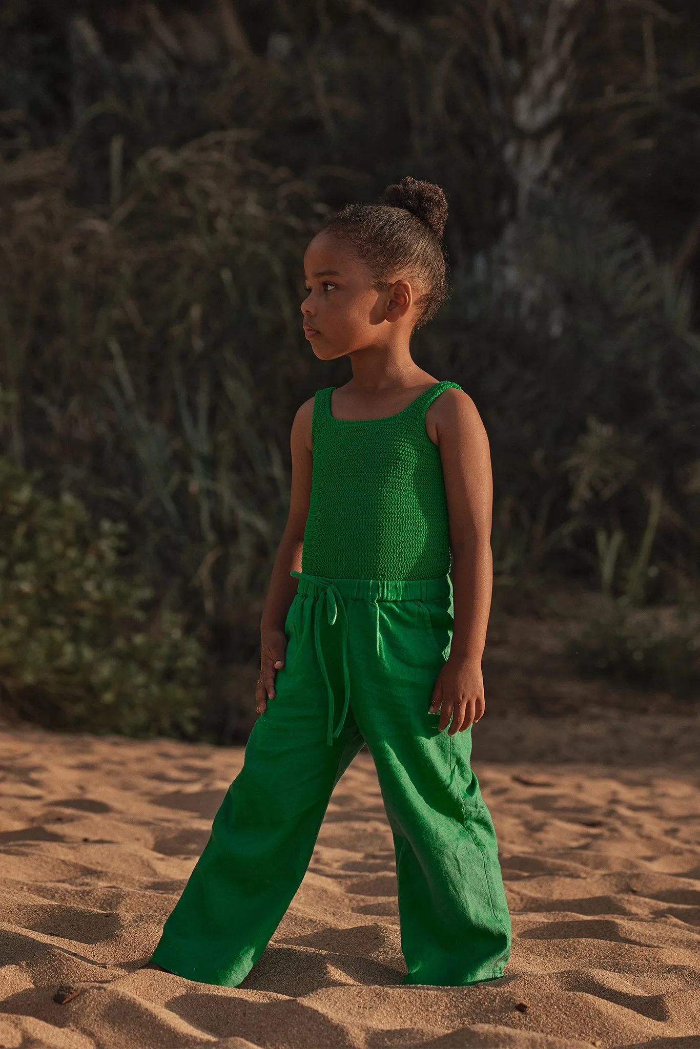 Sardinia One Piece - Palm Green Crinkle