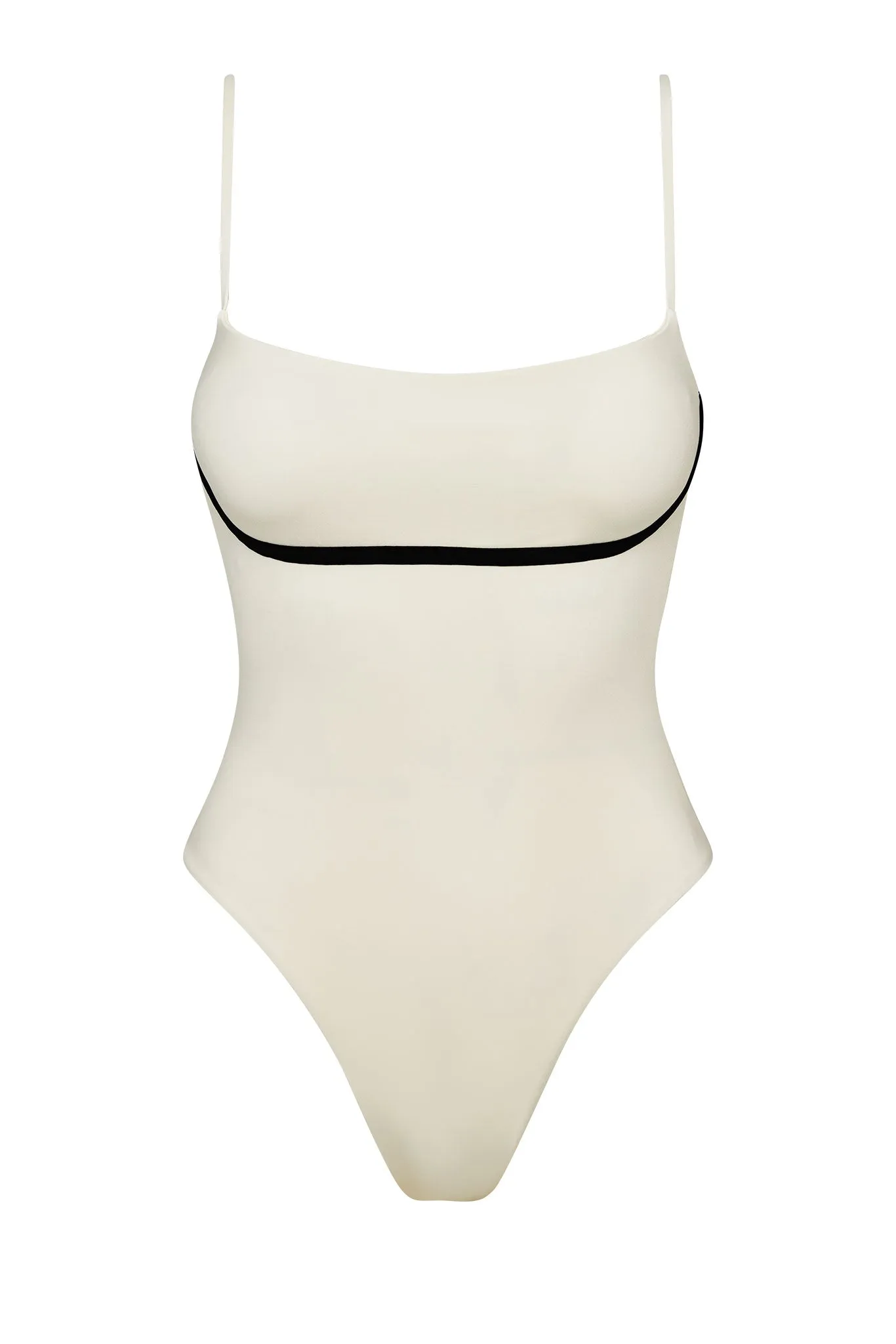 Sausalito One Piece - Ivory/Black