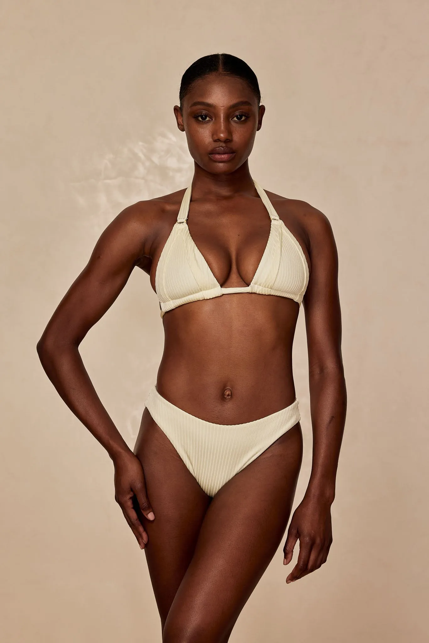 Seychelles Bottom - Ivory Shiny Rib